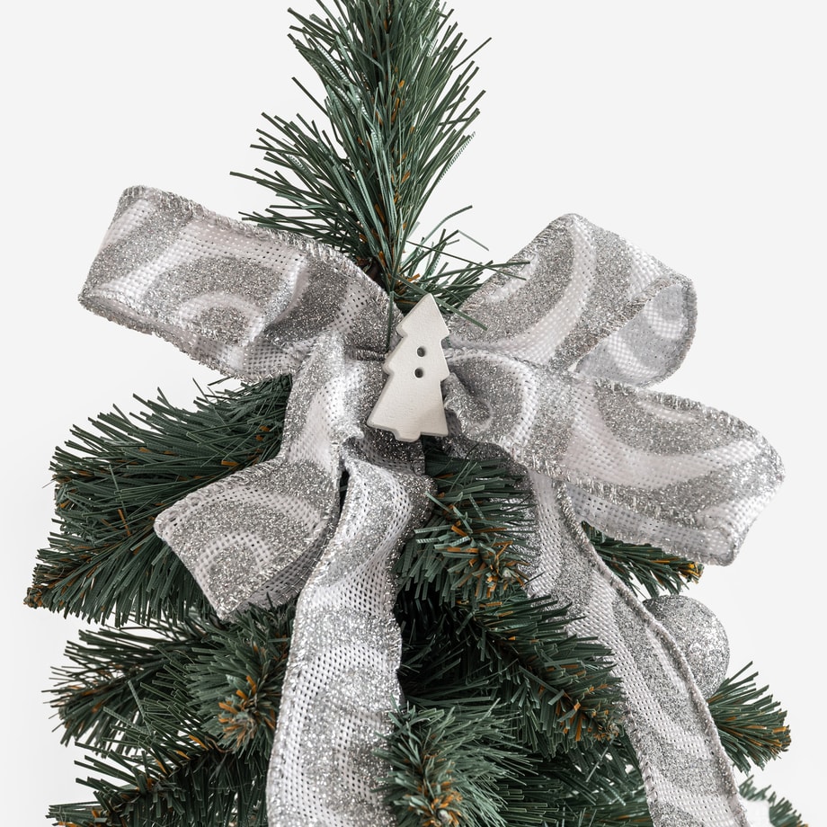 Choinka dekoracyjna srebrna 50 cm FOLK