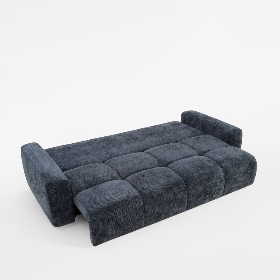Sofa 3-osobowa rozkładana granatowa BIANCO
