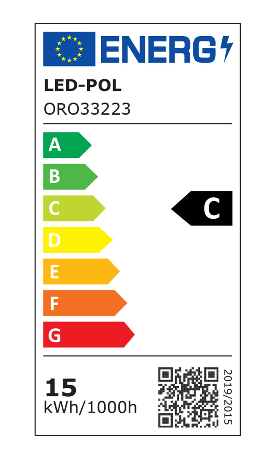 Żarówka LED barwa ciepła ORO-CLARO-E27-G80-15W-WW