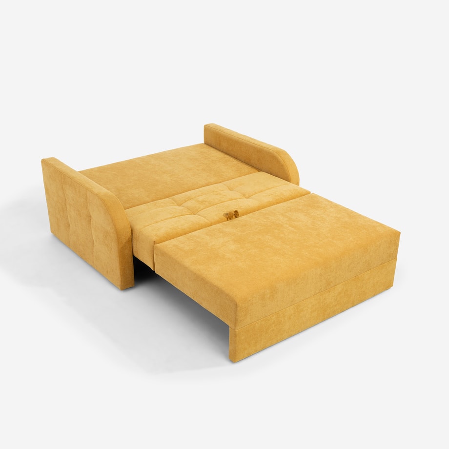 Sofa 2-osobowa rozkładana żółta ARIZONA