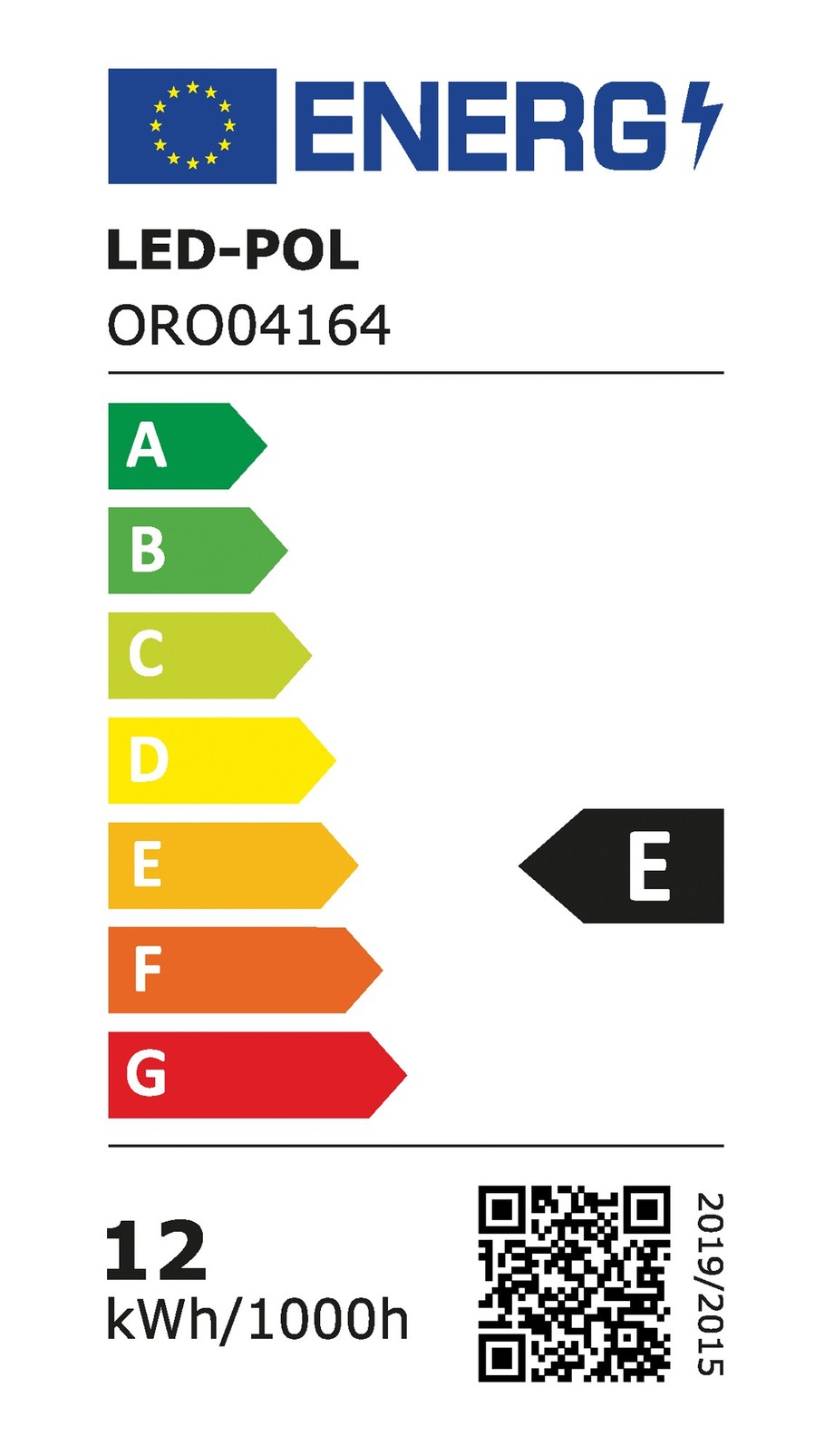 Żarówka LED barwa zimna ORO-ATOS-E27-A60-12W-CW