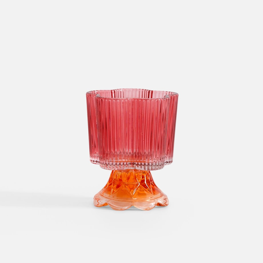 Świecznik na tealight, szklany, 8,8 cm, MIX