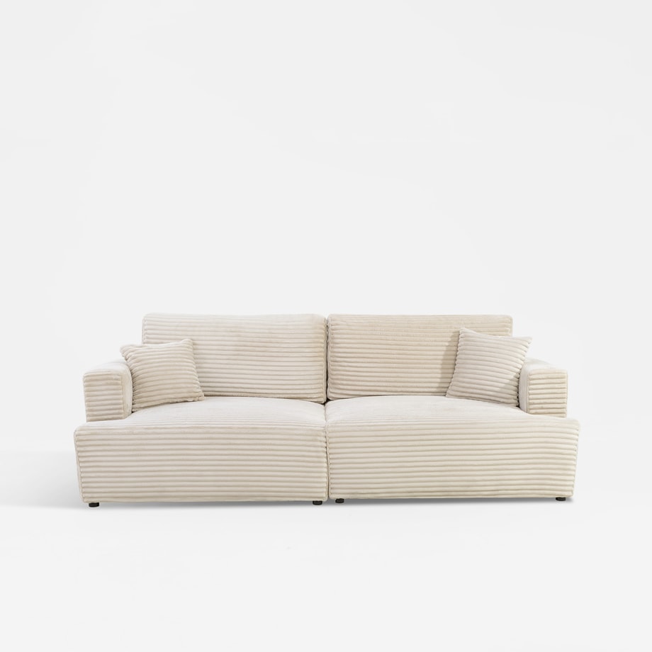 Sofa 3-osobowa rozkładana ecru MIRA
