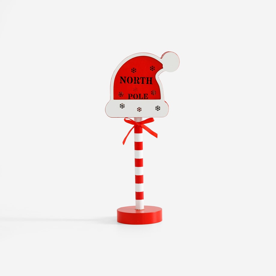 Dekoracja LED CZAPKA MIKOŁAJA 30 cm