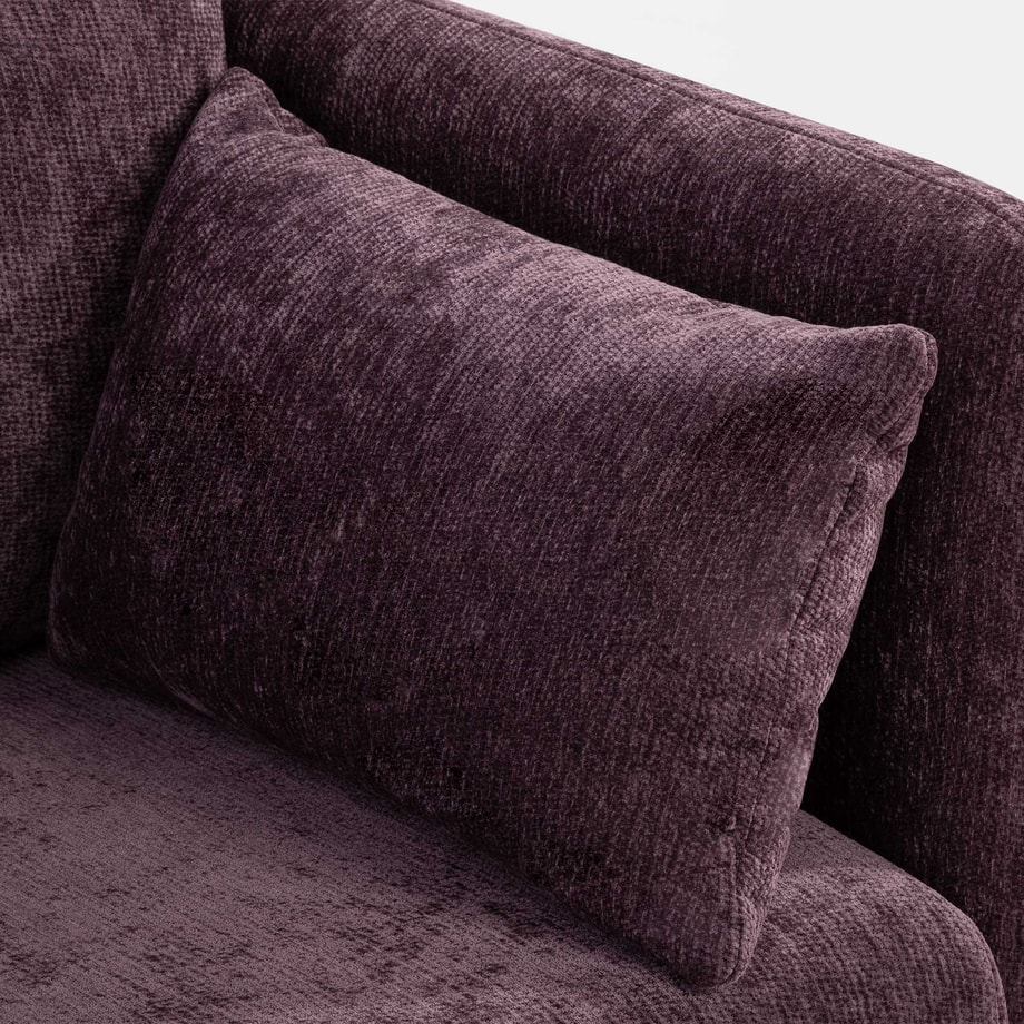 OPAL sofa 3-osobowa śliwkowa