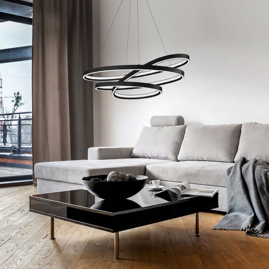 CIOLA lampa wisząca LED 100W czarna