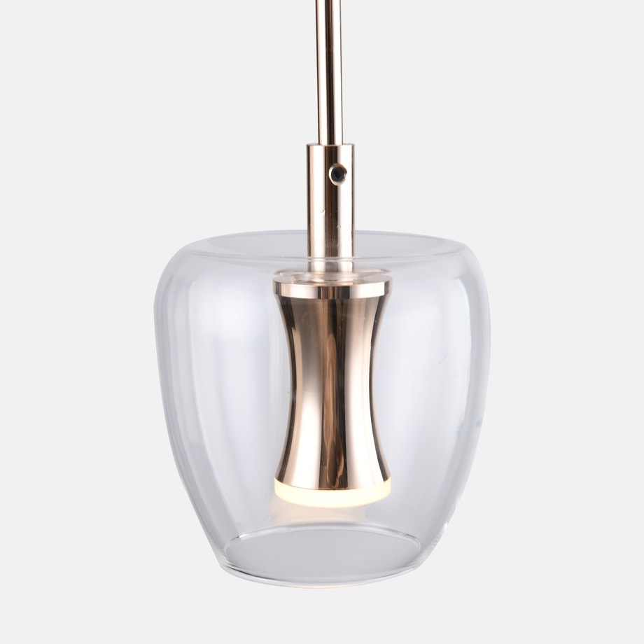Lampa wisząca LED czarno-złota NELSON 1