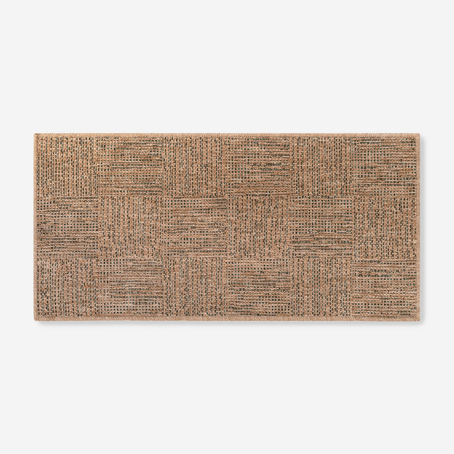 FLAT Dywanik ze wzorem geometrycznym ciemnozielony 60x120 cm