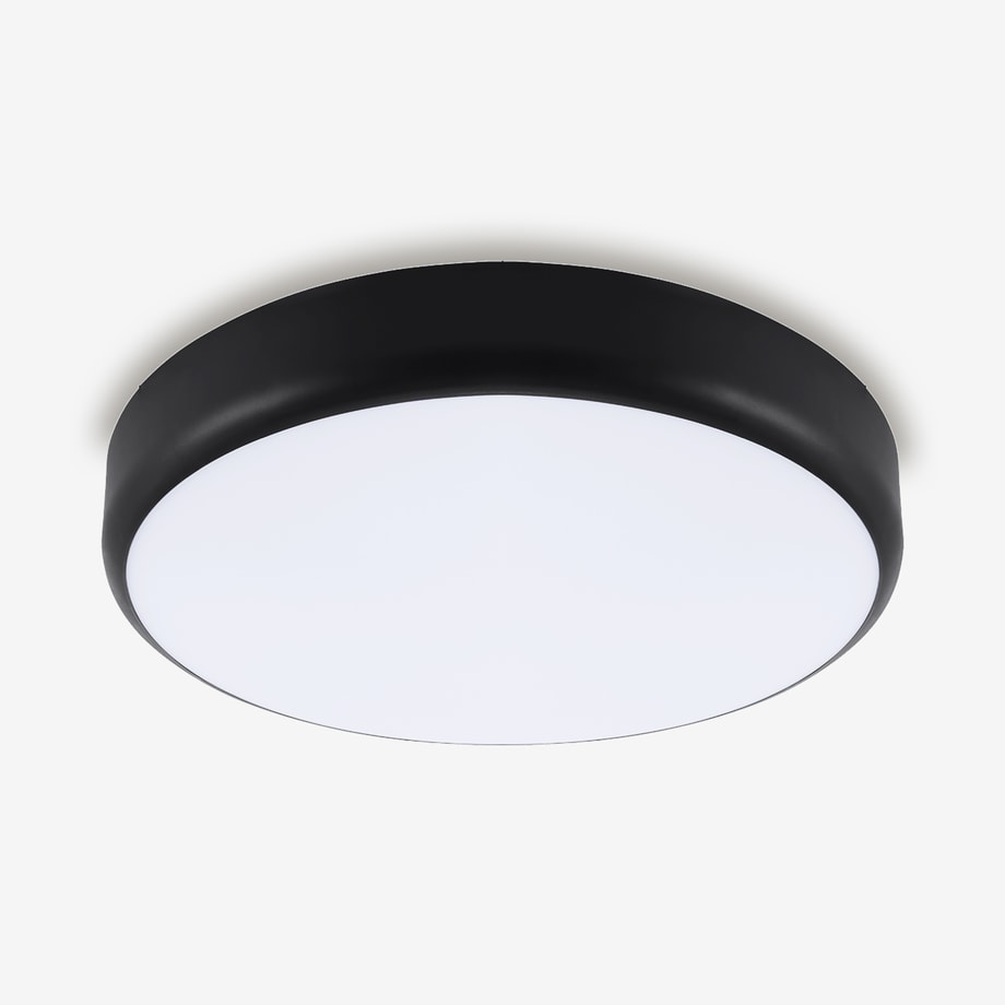 GOLIAT plafon zewnętrzny LED z czujnikiem ruchu czarny 33 cm