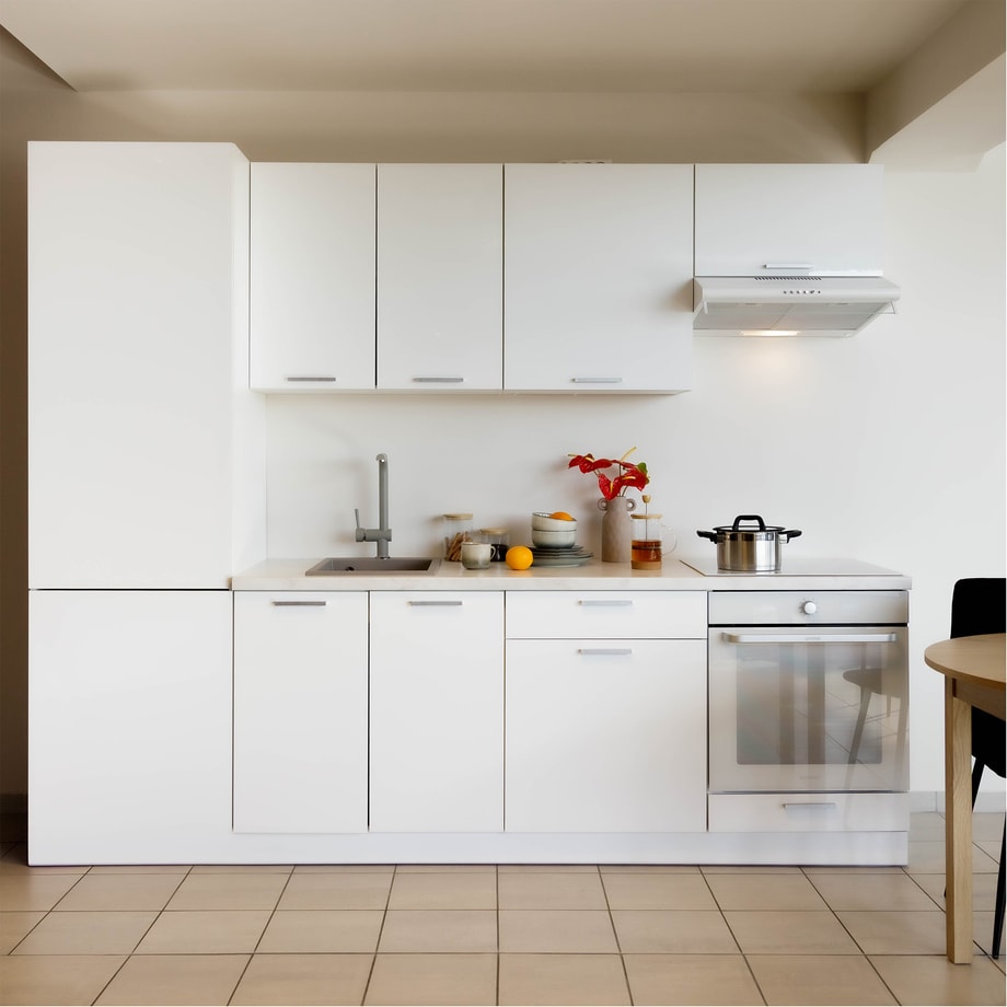 Szafka dolna MILENA pod zlewozmywak 80 cm biały połysk