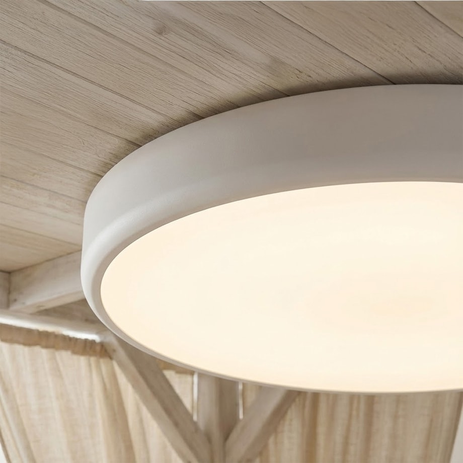 GOLIAT plafon zewnętrzny LED z czujnikiem ruchu biały 33 cm