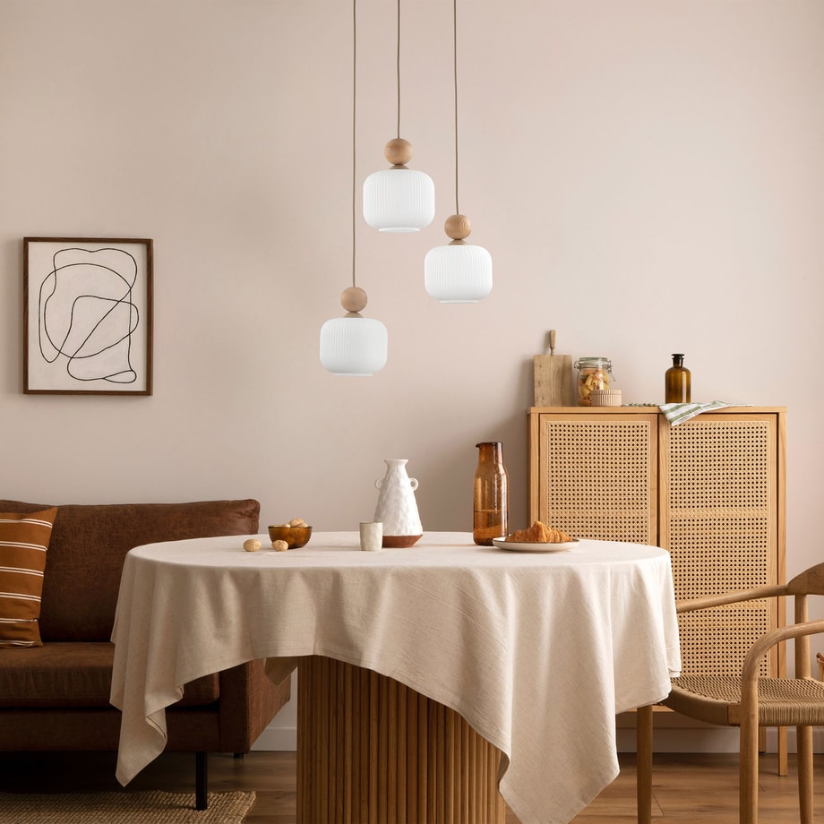 Lampa wisząca sabbia biała BALLO 3