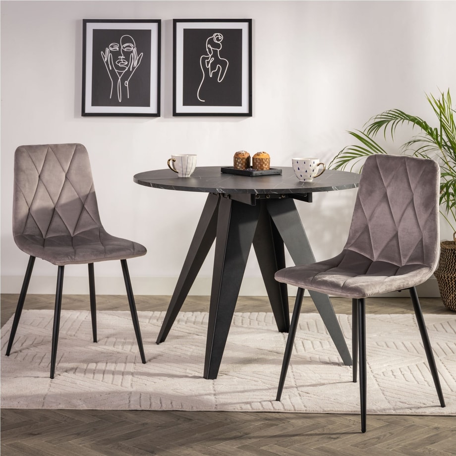 Stół okrągły rozkładany GERDON 90-128 cm