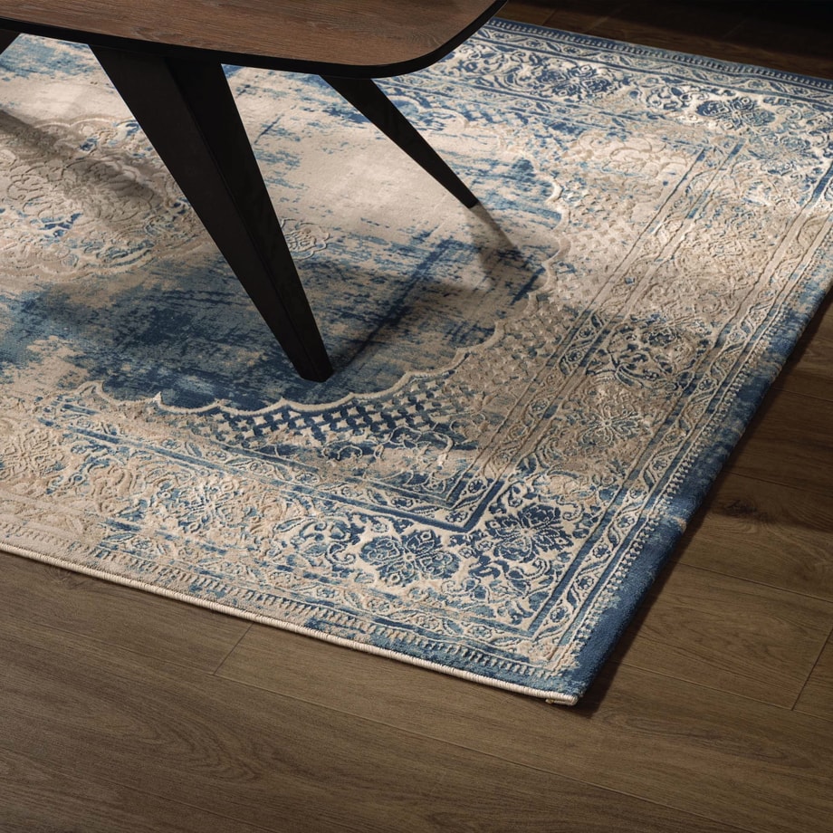 Dywan z orientalnym wzorem niebieski ALMERA 120x160 cm