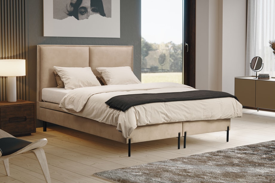 Wezgłowie beżowe DUO SOFT 160 cm