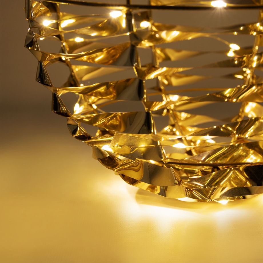 Dekoracja LED złota kula, 25 cm