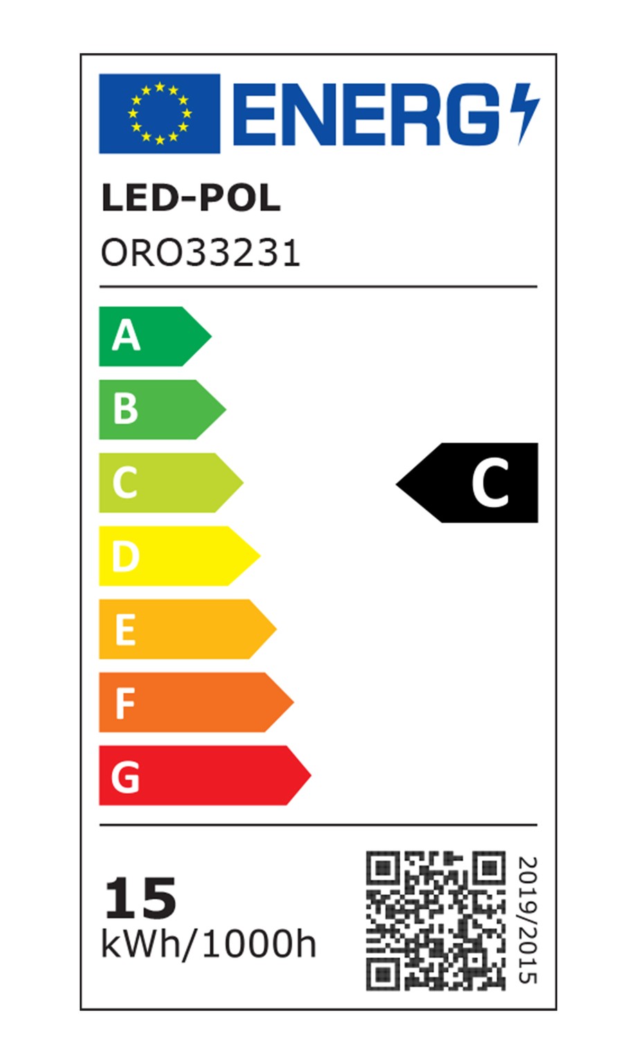 Żarówka LED barwa ciepła ORO-CLARO-E27-G125-15W-WW