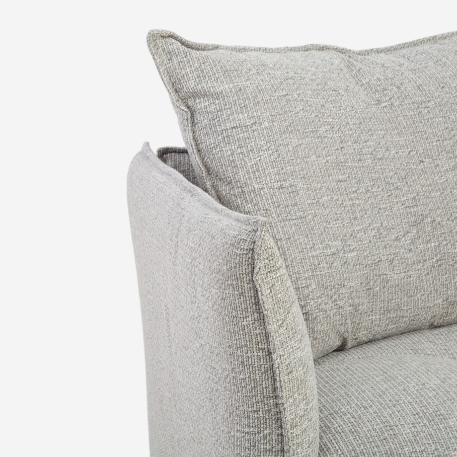 Sofa 4-osobowa szeroka szara PALACE