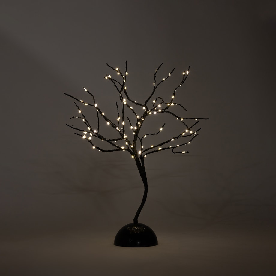 Drzewko dekoracyjne 100 LED czarne 45 cm