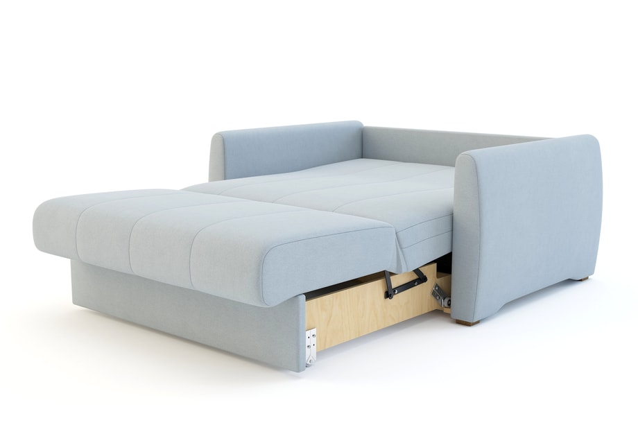 Mała sofa rozkładana błękitna DALIA