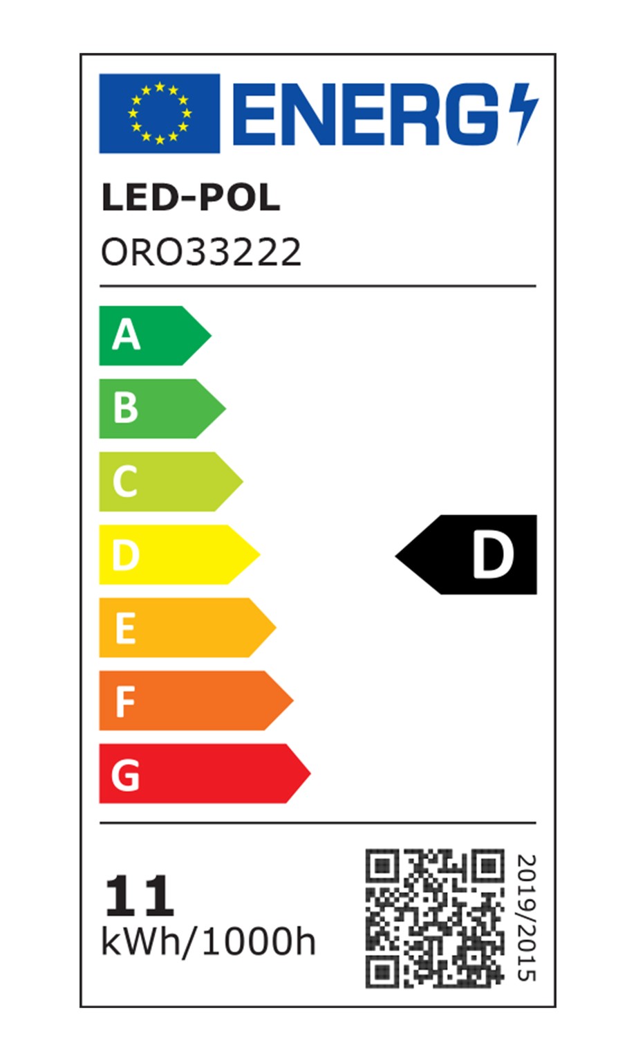 Żarówka LED barwa neutralna ORO-CLARO-E27-G80-11W-NW