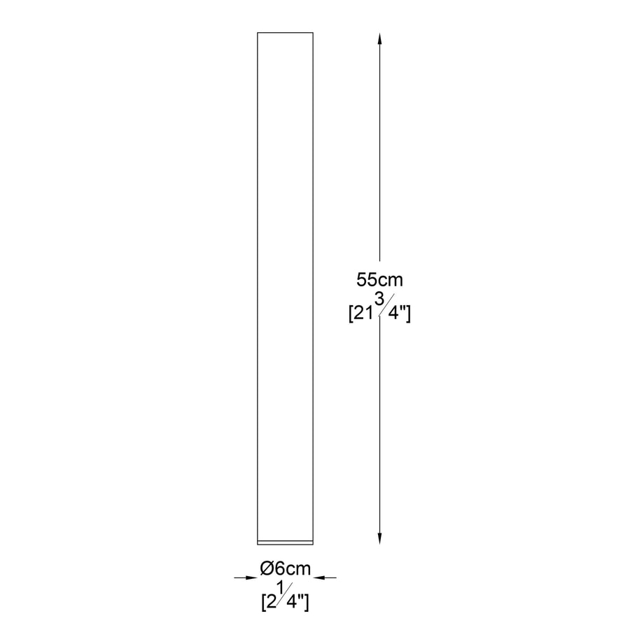 Lampa sufitowa długa tuba biało-złota LOYA 55 cm