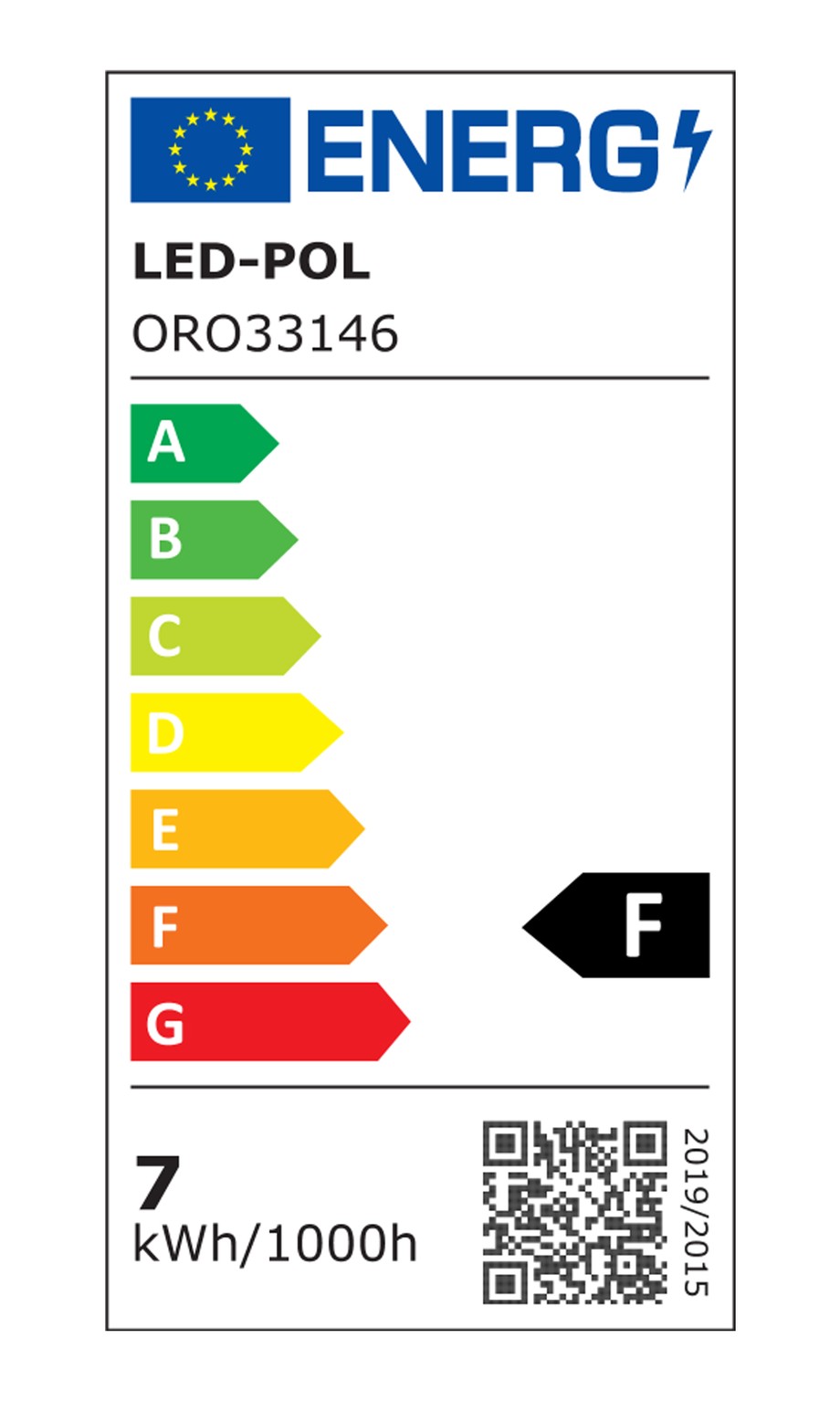 Żarówka LED ORO-GU10-TOTO-BLACK-6,5W-WW barwa ciepła