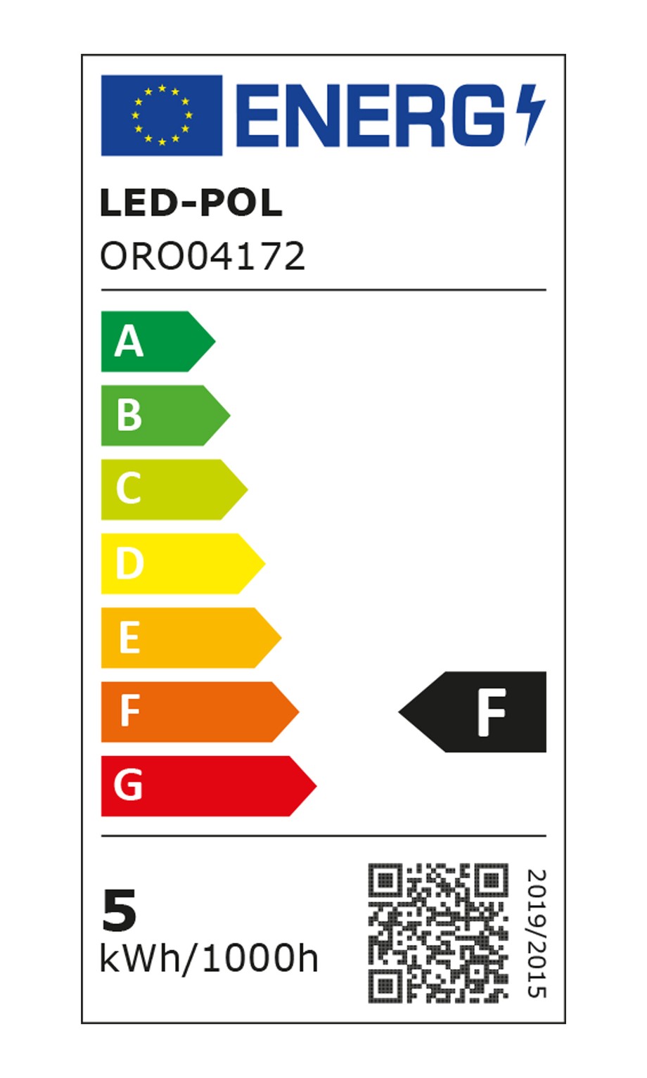 Żarówka LED E27 5W barwa ciepła ORO-E27-G45-TOTO-5W-WW