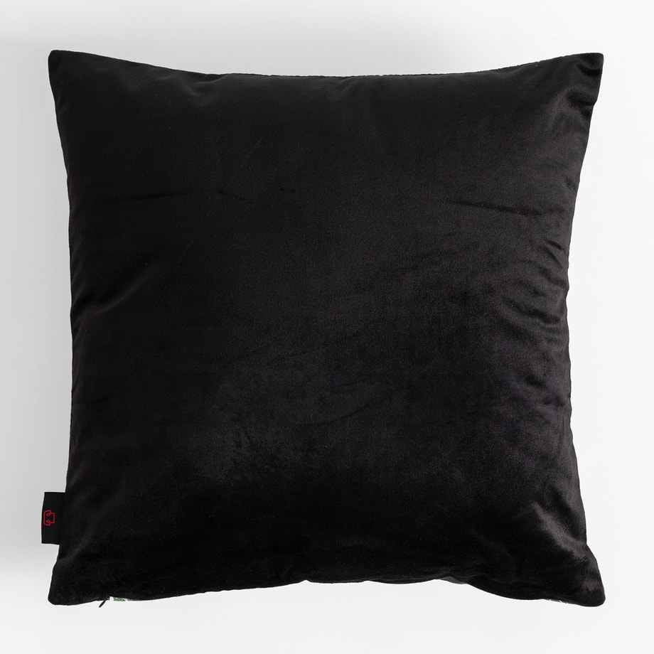 Poszewka w liście czarna MADERA 45x45 cm