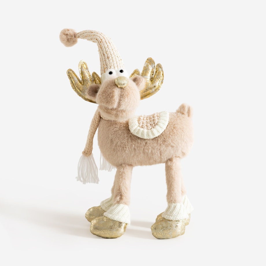 JELEŃ figurka świąteczna beżowy 46 cm