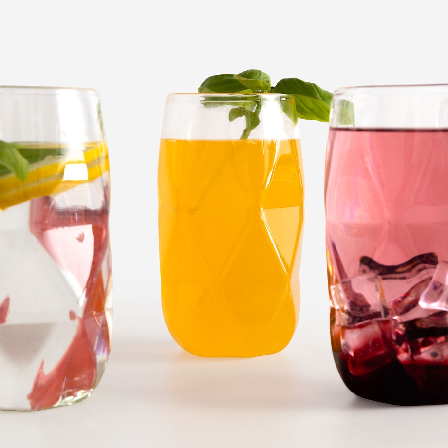 Komplet 6 wysokich szklanek 400 ml GEO 