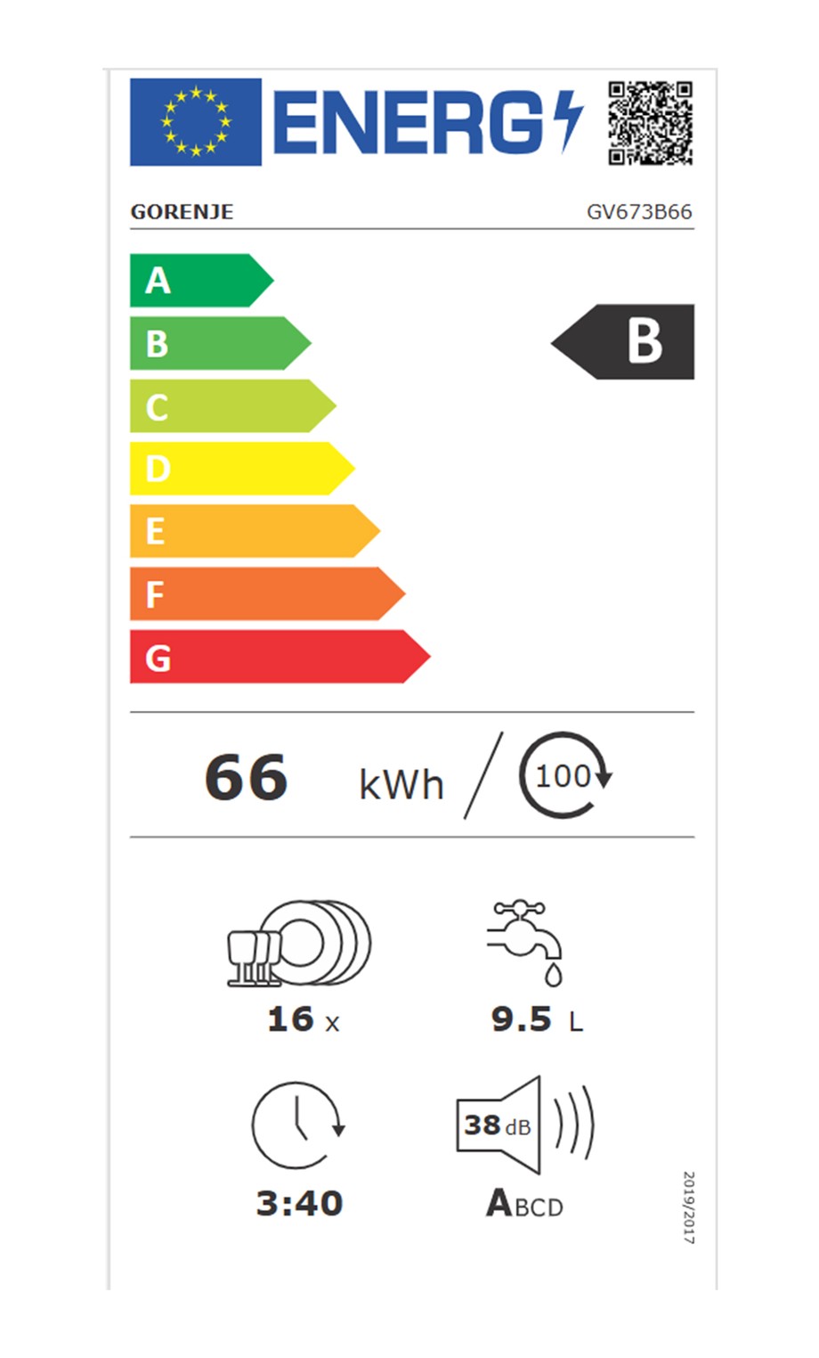 Zmywarka Wi-Fi szerokość 60 cm GORENJE GV673B66