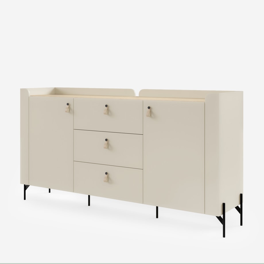 SALERNO komoda 2-drzwiowa z szufladami 180 cm