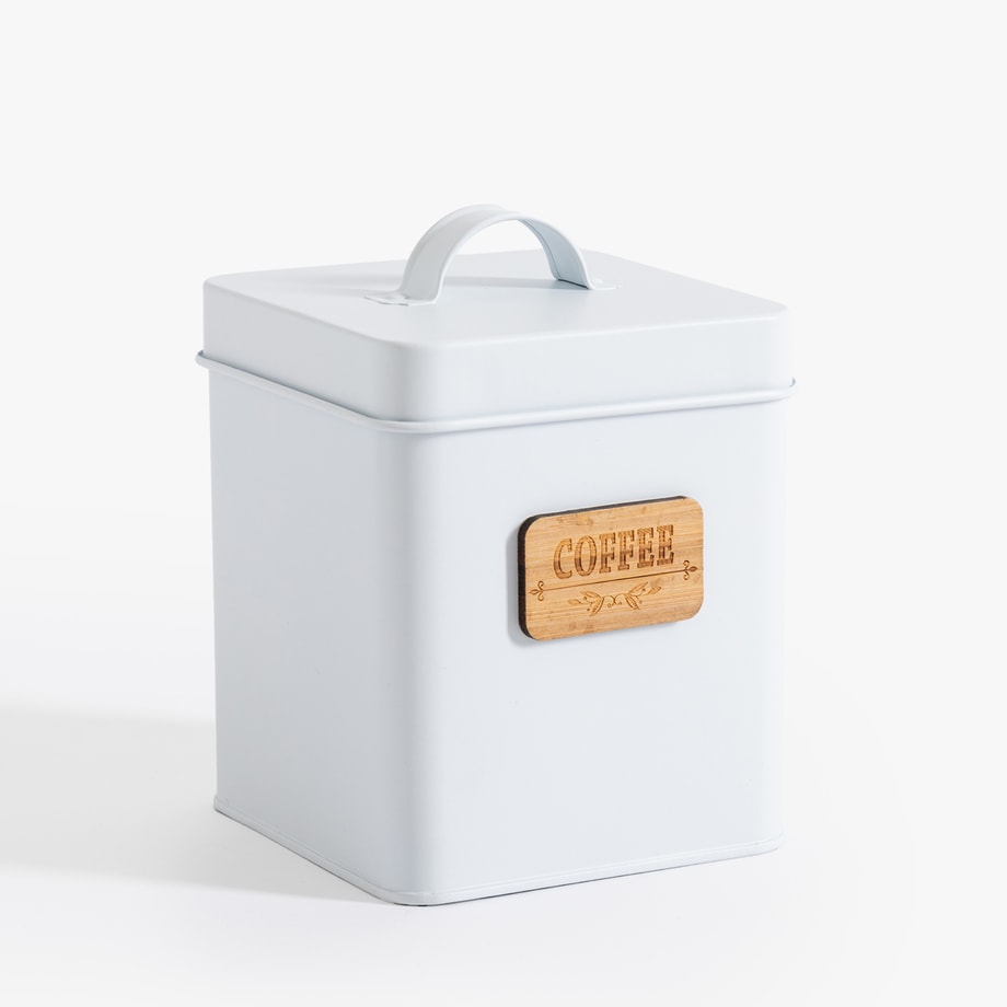 Pojemnik na kawę z bambusową tabliczką COFFEE