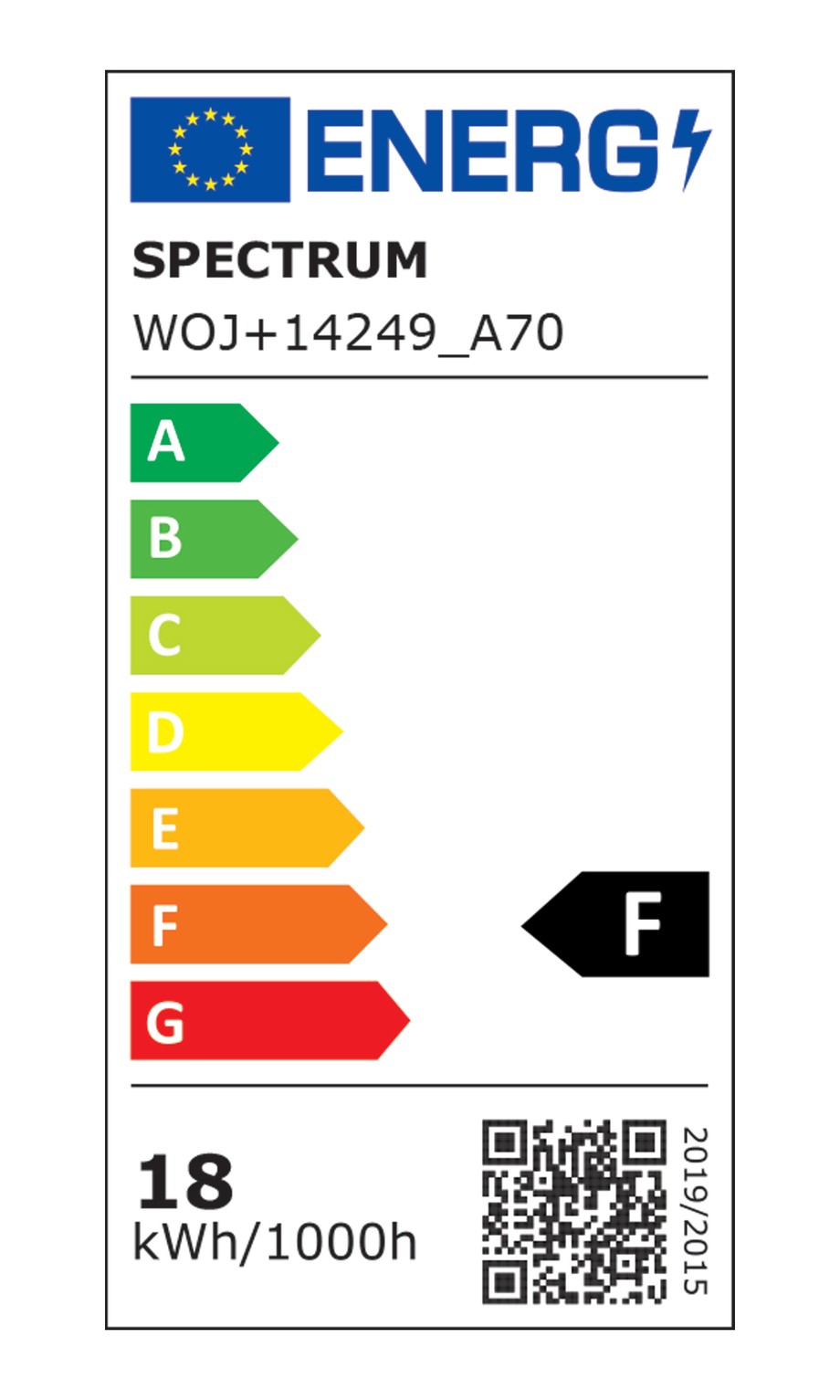 Żarówka LED GLS A70 E27 18W barwa neutralna SPECTRUM