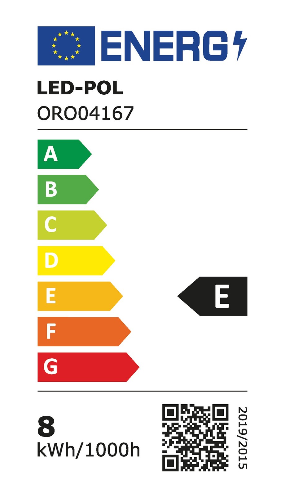 Żarówka LED barwa zimna ORO-E27-C37-TOTO-8W-CW