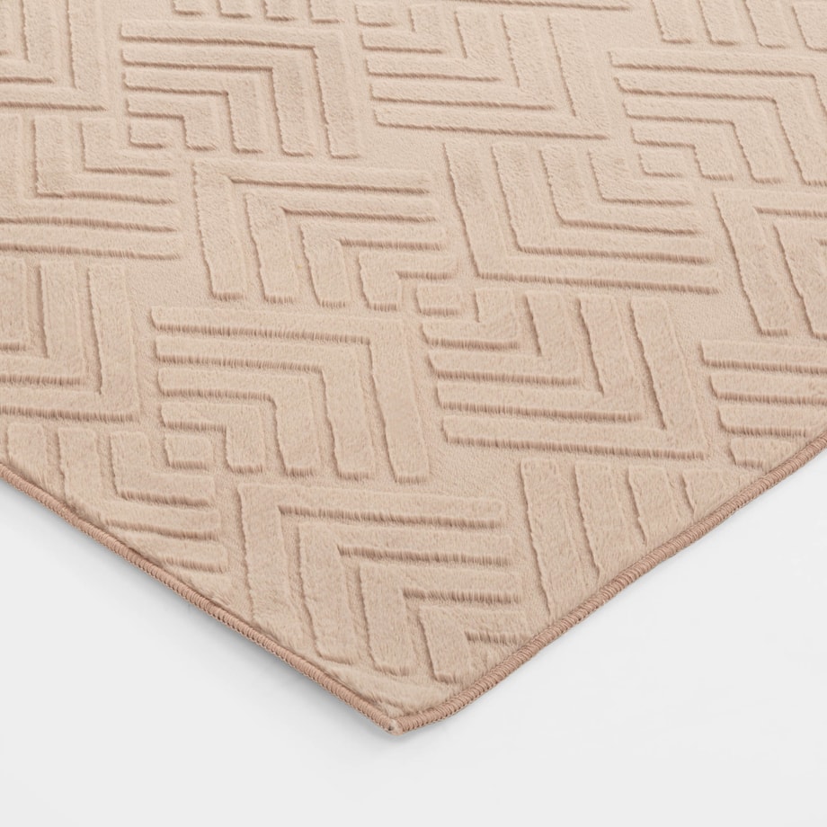 Dywan geometryczny SIDARI, taupe, 120x160 cm