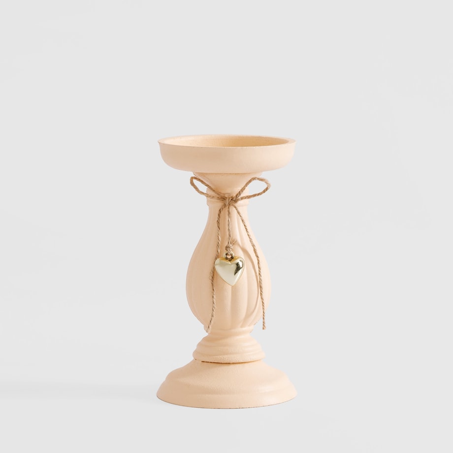 Świecznik vintage na jedną świecę 20 cm