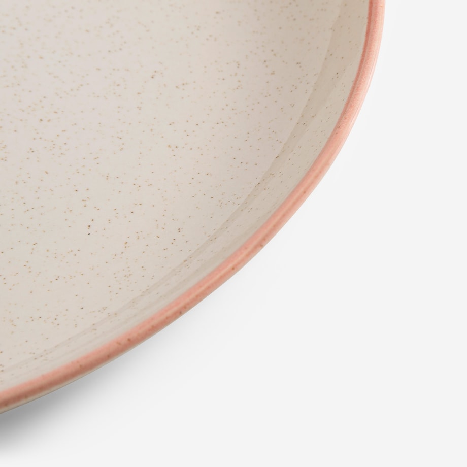 Talerz obiadowy ceramiczny beżowy 27 cm