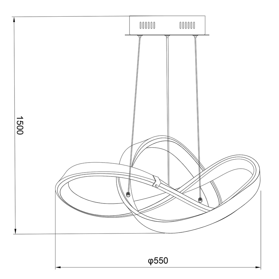 Lampa wisząca matowa czarna LED INDIGO