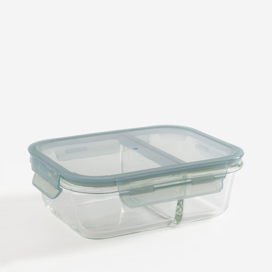 Pojemnik lunchbox szklany podwójny 980 ml DRIPSTOP