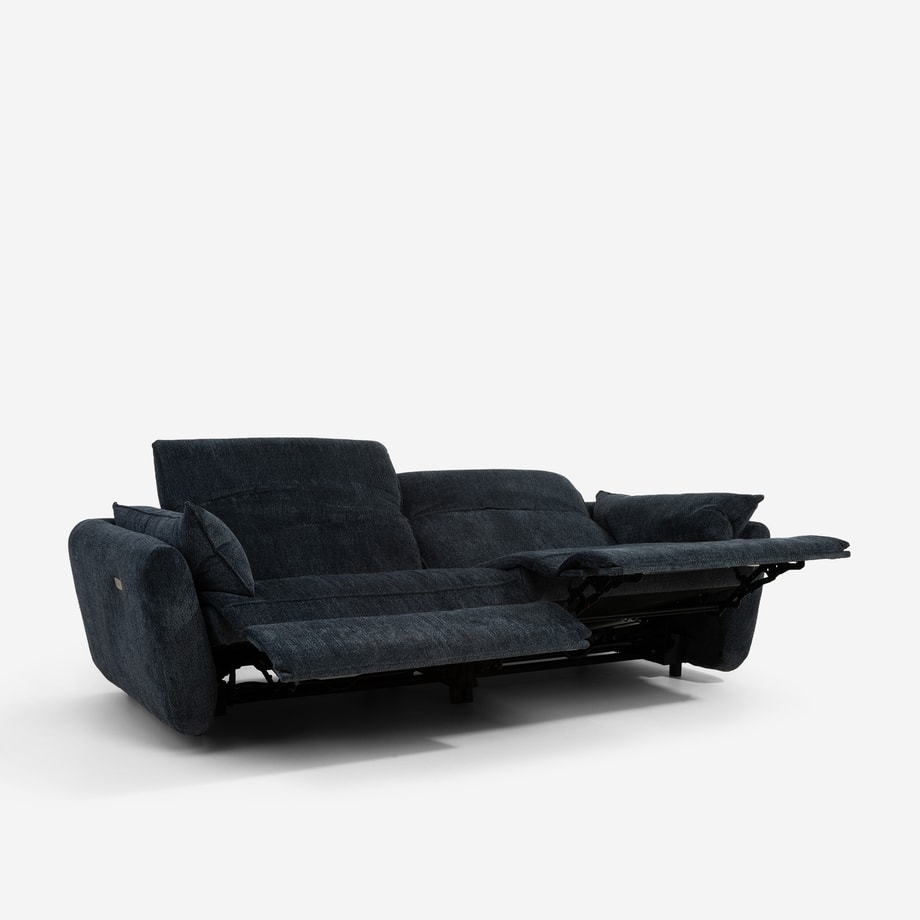 Sofa 3-osobowa z funkcją relax NORI granatowa