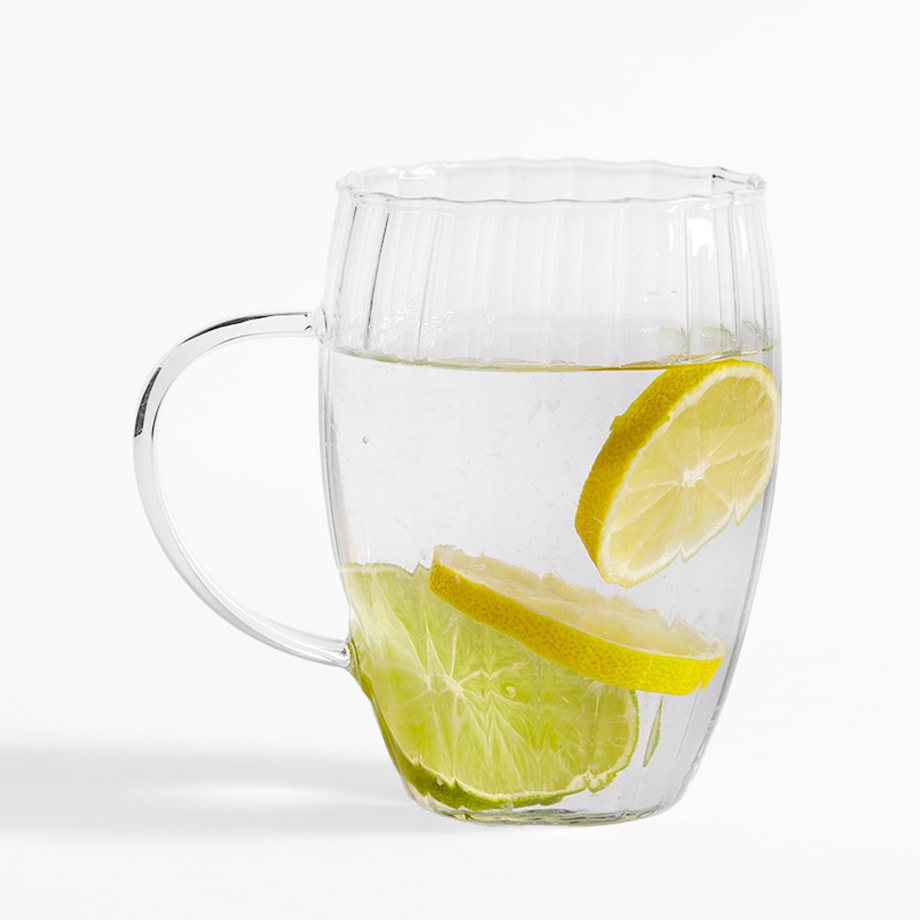 Szklanka ryflowana z uchem 500 ml