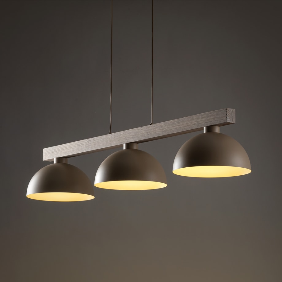 Lampa wisząca 3 klosze sabbia OSLO