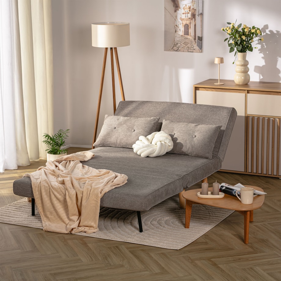 Sofa 2-osobowa szara LAVILLA