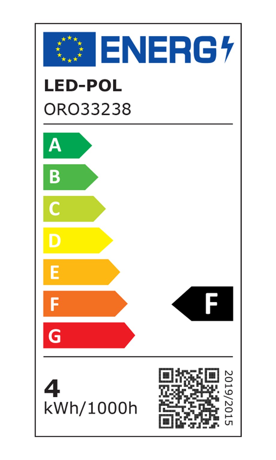 Żarówka LED barwa ciepła ORO-AMBER-E27-ST45-4W-WW