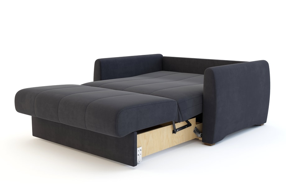 Mała sofa rozkładana ciemnoszara DALIA