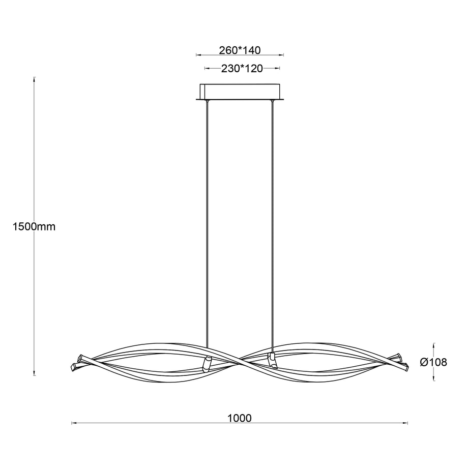 Lampa wisząca minimalistyczna LED IDANA