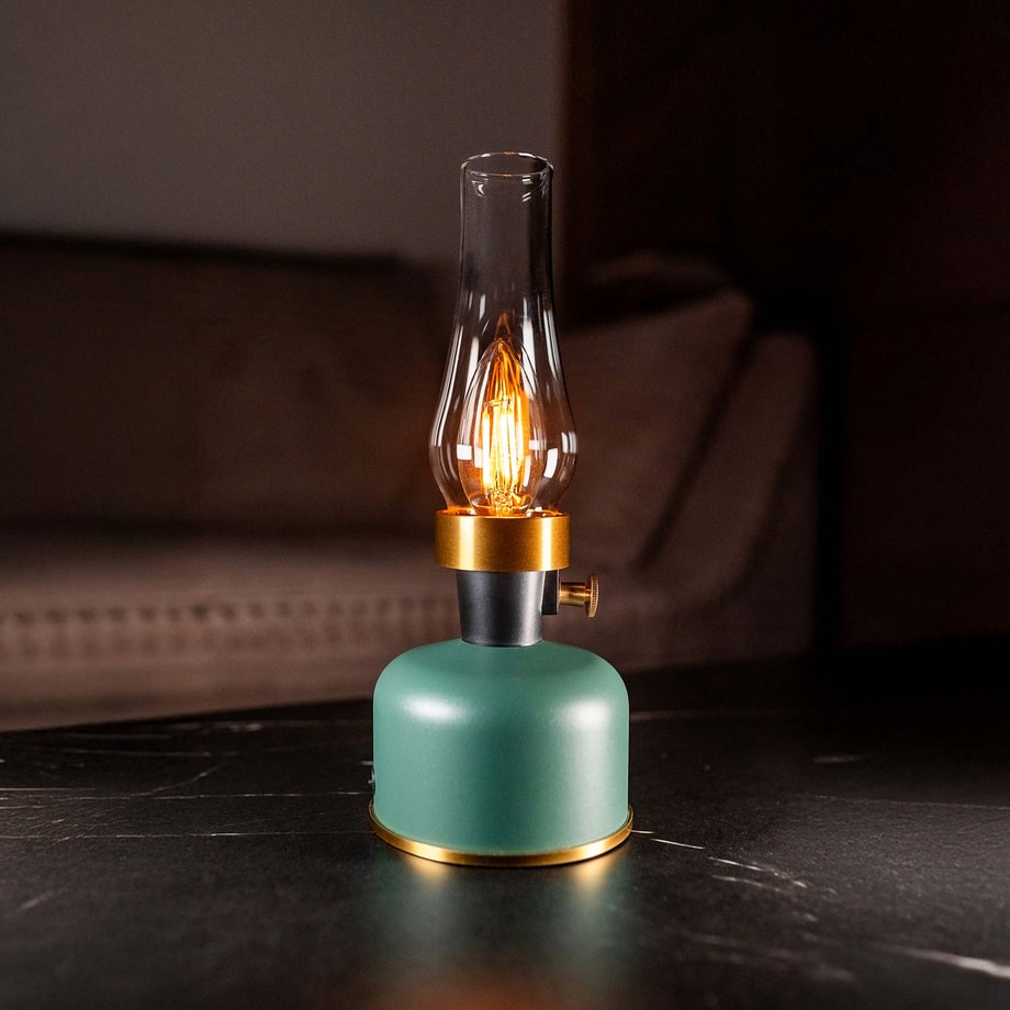 Lampa stołowa LED zielona OLIA