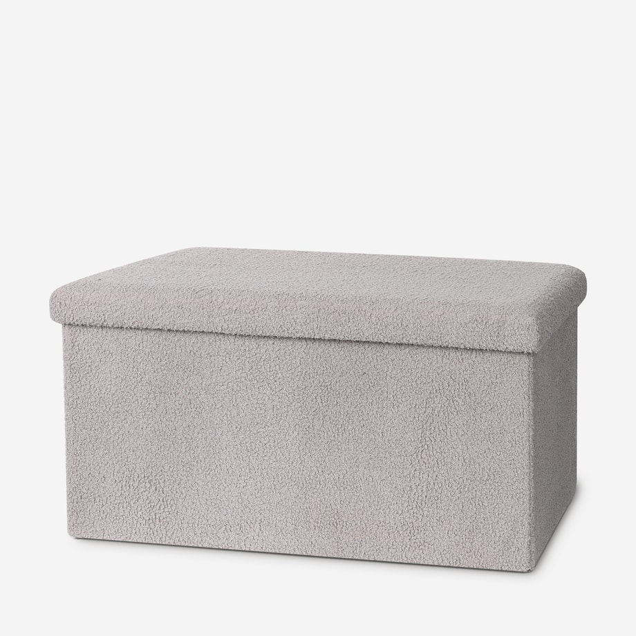 Puf składany, szary, 76x38x38 cm